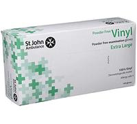 St John Ambulance Vinyl Pre-Powdered Gloves X-Large (Box of 100)