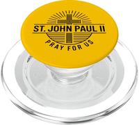 St. John Paul II Pray For Us Catholic Saint Devotion PopSockets PopGrip for MagSafe