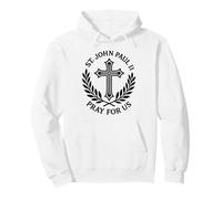 St. John Paul II Pray For Us Catholic Saint Prayer Pullover Hoodie