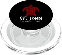 St. John USVI Tribal Sea Turtle Diving Design PopSockets PopGrip for MagSafe