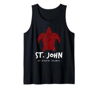 St. John USVI Tribal Sea Turtle Diving Design Tank Top