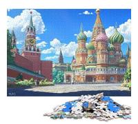 St. John's Cathedral Wooden Jigsaw Puzzles 500 Piece for Adults Fun Decoration Toy Intellectual Game Education Game Stress Relief Relaxation And Intelligence 500pcs (52x38cm)