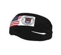 St Johns County Fl Seal and America Headbands Men Women Non Slip Wicking Sports Sweatband for Gym Basketball Yoga Hairbands