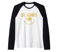St. Johns Newfoundland Canada Souvenir Vintage Raglan Baseball Tee