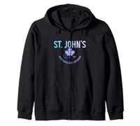 St. Johns Newfoundland Canada Souvenir Vintage Zip Hoodie