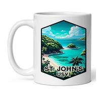 St. John's USVI Mug Novelty Ceramic Drinkware Luxury Coffee Mug for Beverages Office Milk 330Ml