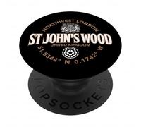 St John's Wood Northwest London Coordinates Label 2C PopSockets Adhesive PopGrip