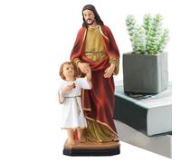 St. Joseph and Child Jesus Statue - 8.4inch St. Joseph Resin Figurines - Catholic St. Joseph Renaissance Collection Decoration, Carrying Child Jesus, Stylish Home Decor Desk Figurines for Table