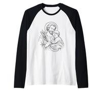 St. Joseph Catholic Saint Father's Day Design Raglan Baseball Tee