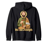 St Joseph Consecration Ite Ad Joseph Latin Catholic Saints Zip Hoodie
