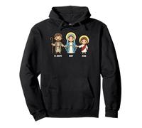 St. Joseph, Mary and Jesus Catholic Saints Kids Faith Holy Pullover Hoodie