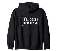 St. Joseph Pray for Us Catholic Devotional Zip Hoodie