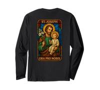 St. Joseph, Pray for us - Catholic Saint Joseph Icon Long Sleeve T-Shirt