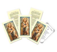 St Joseph Prayer Card - with The Lord's 5 Laminated Saint for Daily Prayers Holy Cards Set, Patron of Fathers, Families, and Workers, Total 6 Items (170955_BNDL9_072523)