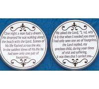 St Joseph's Catholic Giftshop on Amazon Footprints Prayer Token. Footprints in the Sand Prayer.Perfect for your pocket, wallet or purse.