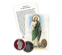 St Jude Token - Pocket Size St Jude Prayer Token, St Jude Prayer Card - 2 Sided Saint Jude Tokens, Catholic Card - St Jude Thaddeus Patron Saint of Hope and Impossible Causes Themed Set - 2 Items