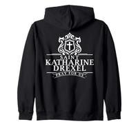 St Katharine Drexel American Saint Pray for Us Catholic Zip Hoodie