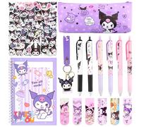 st Kawaii Stationery Set, Cute Stationary School Supplies Purple Girls Stationary Gift Sets with Gel Pens Pencil Case Notebook Stickers Bookmarks Keychains Back to School Gift for Girls Boys Kids