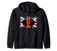 St Kitts Britain Flag Women Roots British Kittitian Heritage Zip Hoodie