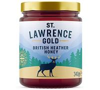 St Lawrence Gold British Heather Honey 340g - Pure and Natural Honey from the Scottish Highlands - Delicious Caramel Tasting Raw Honey - Perfect Natural Sweetener