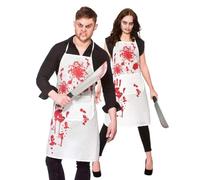 St@llion. Bloody Apron Blood Stained Chef Cook Horror Cosplay Fancy Dress, Scary Bloody Accessory Perfect for Spooky Dress Up Costume Party Halloween Costume Zombie Chef (Pack Of 2)