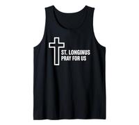 St. Longinus Pray for Us Catholic Patron Saint Cross Tank Top