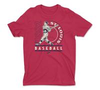St. Louis Baseball - Established 1882 T-Shirt for St. Louis Baseball Fans (SM-5XL), Red Short Sleeve, 3XL