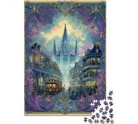 St. Louis Cathedral Wooden Jigsaw Puzzles for Adults Fun 1000 Pieces Education Game Stress Relief Toy Home Decoration Toy Intellectual Game Relaxation And Intelligence 1000pcs (75x50cm)