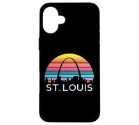 St Louis Missouri Gateway Arch Retro Mississippi River Lou Case for iPhone 16 Plus
