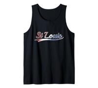 St Louis Missouri USA Patriotic Red White Blue Tank Top