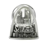 St. Louis Snow Globe Gateway Arch Design 3.5 Inch Silver Missouri Snow Globe