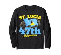 St. Lucia 47th Independence Day, Saint Lucian Flag Women's Long Sleeve T-Shirt