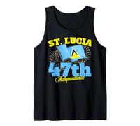 St. Lucia 47th Independence Day, Saint Lucian Flag Women's Tank Top