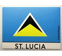 St.Lucia Flag Caribbean Fridge Collector's Souvenir Magnet 2.5" X 3.5"