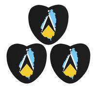St Lucia Flag Map Novelty Car Air Fresheners Long Lasting Paper Scent Hanging Decor for Home Auto Rear View Mirror Closet 3 Piece