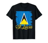 St. Lucia Flag Santa Lucian Caribbean Saint Lucia T-Shirt