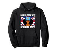 St Lucia Girl Heritage British Born St Lucian Roots Pride Pullover Hoodie