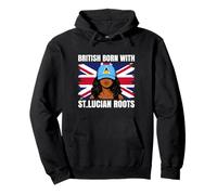 St Lucia Girl Heritage British Born St Lucian Roots Pride Pullover Hoodie