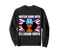 St Lucia Girl Heritage British Born St Lucian Roots Pride Sweatshirt