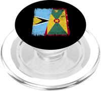 St. Lucia Grenada Half Flag Saint Lucian Grenadian Heritage PopSockets PopGrip for MagSafe