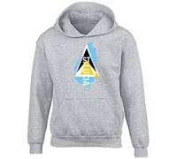 St Lucia Kids Hoodie Travel Map Flag Gift Hoody Hooded Top Grey