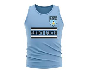 St Lucia Women's Womens Saint Lucia Core Football Country Sleeveless Tee Sky in Light Blue | Size: Large St Lucia Light Blue L