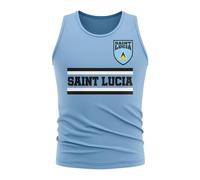 St Lucia Women's Womens Saint Lucia Core Football Country Sleeveless Tee Sky in Light Blue | Size: Small St Lucia Light Blue S