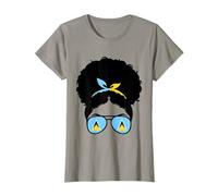 St Lucian Afro Hair St Lucia Heritage Proud Lucian Roots T-Shirt