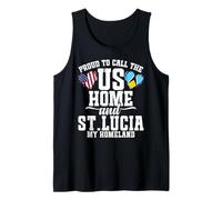 St Lucian Outfit for Men & Women Uniform US Flag St Lucia Tank Top