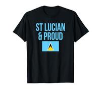 St Lucian & Proud Saint Lucia Independence Flag Carnival Mas T-Shirt