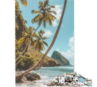 St Lucias Coastal Whisper 1000 Pieces Paper Jigsaw Puzzles Unique Puzzle Creative Jigsaw Puzzles Gift for Adults,Family Game Challenge Activity 38x26cm/1000pcs