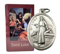 St Luke Medal Italian Metal Patron Physicians Artists USA Made Card