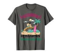 St Maarten Anniversary Trip Husband Wife Beach Sunset Surf T-Shirt