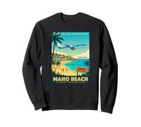 St. Maarten Caribbean Islands Palm Tree Vintage Beach Sweatshirt